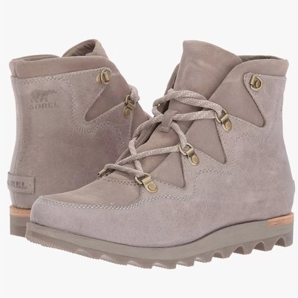 Sorel Women's Sneakchic Alpine Kettle Boot Sz 7 Gray Tan - Picture 2 of 9